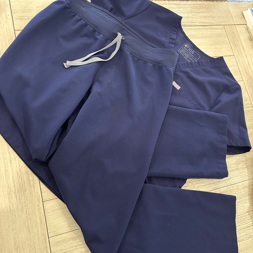 Navy Blue Scrub Set